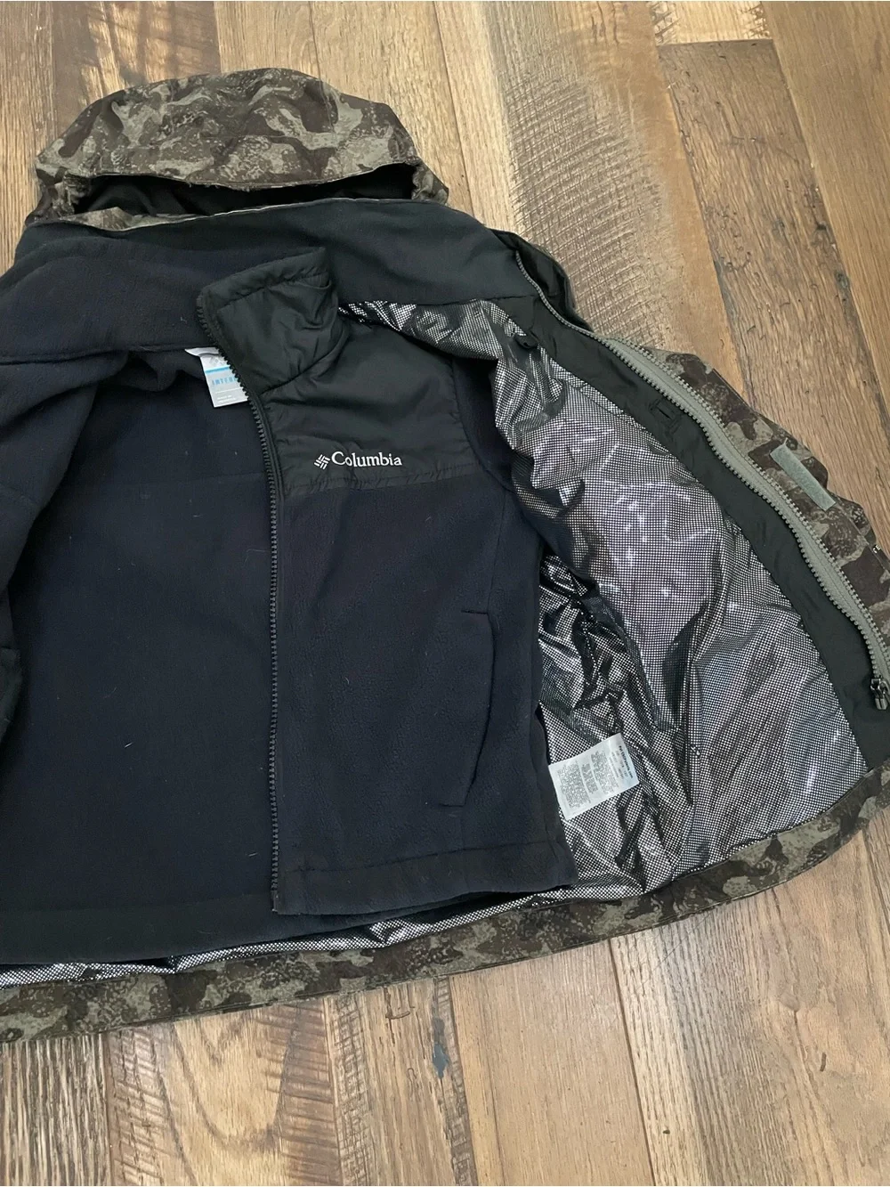 Columbia 2pc Omni Heat CAMO winter coat boy 4-5